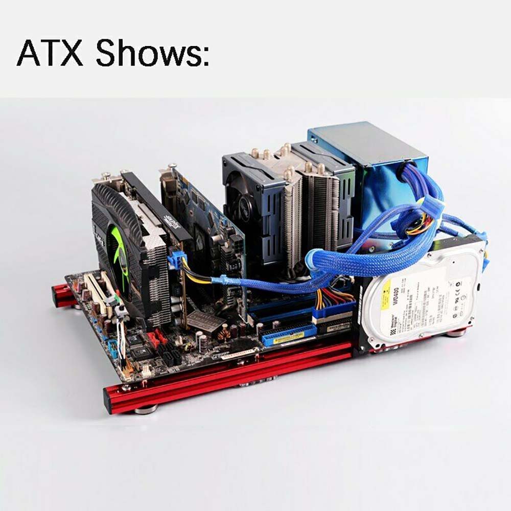 Aluminum Test Bench for ITX MATX ATX EATX Computer Open Frame Air Case HTPC PC Games GPU Twist In Cable Clamp DIY Kits. 