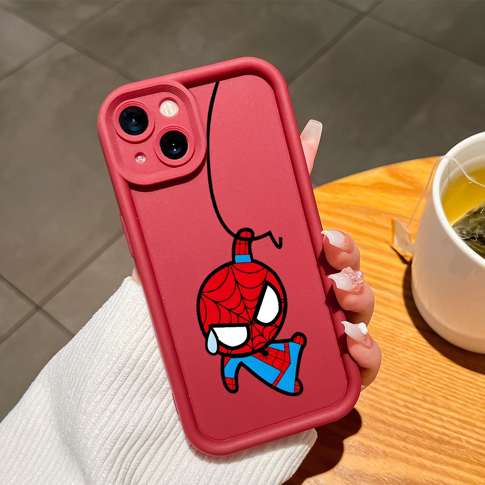 Hontinga for OPPO A60 Back Cover Cute Spider-Man Pattern Ladder Soft Camera Protection Rubber Phone Case. 
