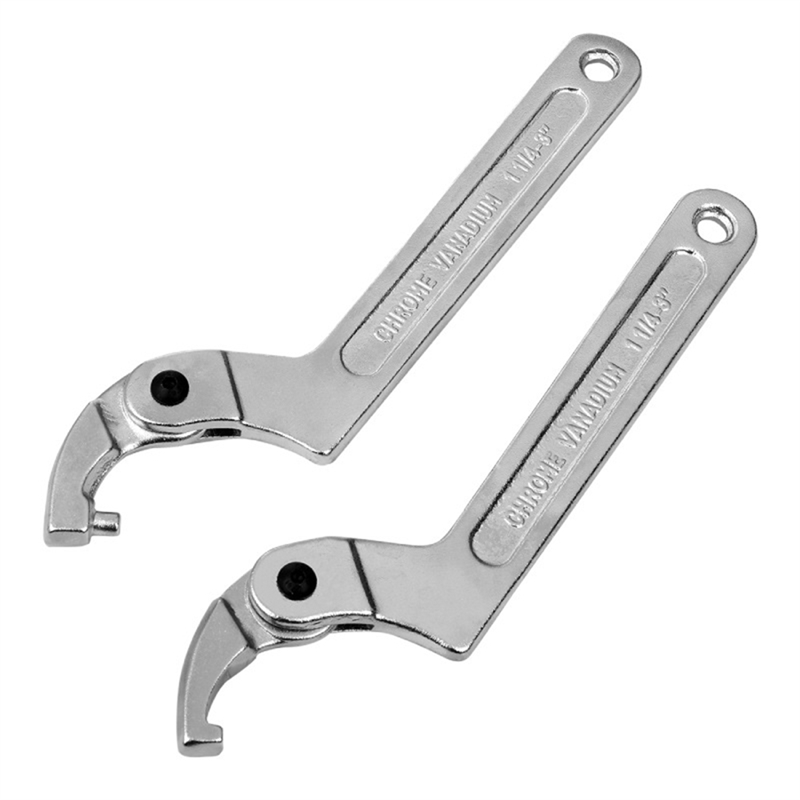 Crescent wrench set Adjustable C-pin wrench Hook wrench Round heads. 
