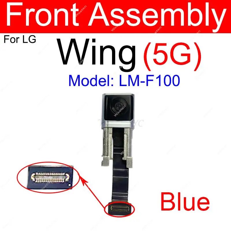 Rear Main Front Camera For LG Wing 5G F100 Back Primary Front Selfie Facing Pop-up Camera Flex Cable Replacement. 