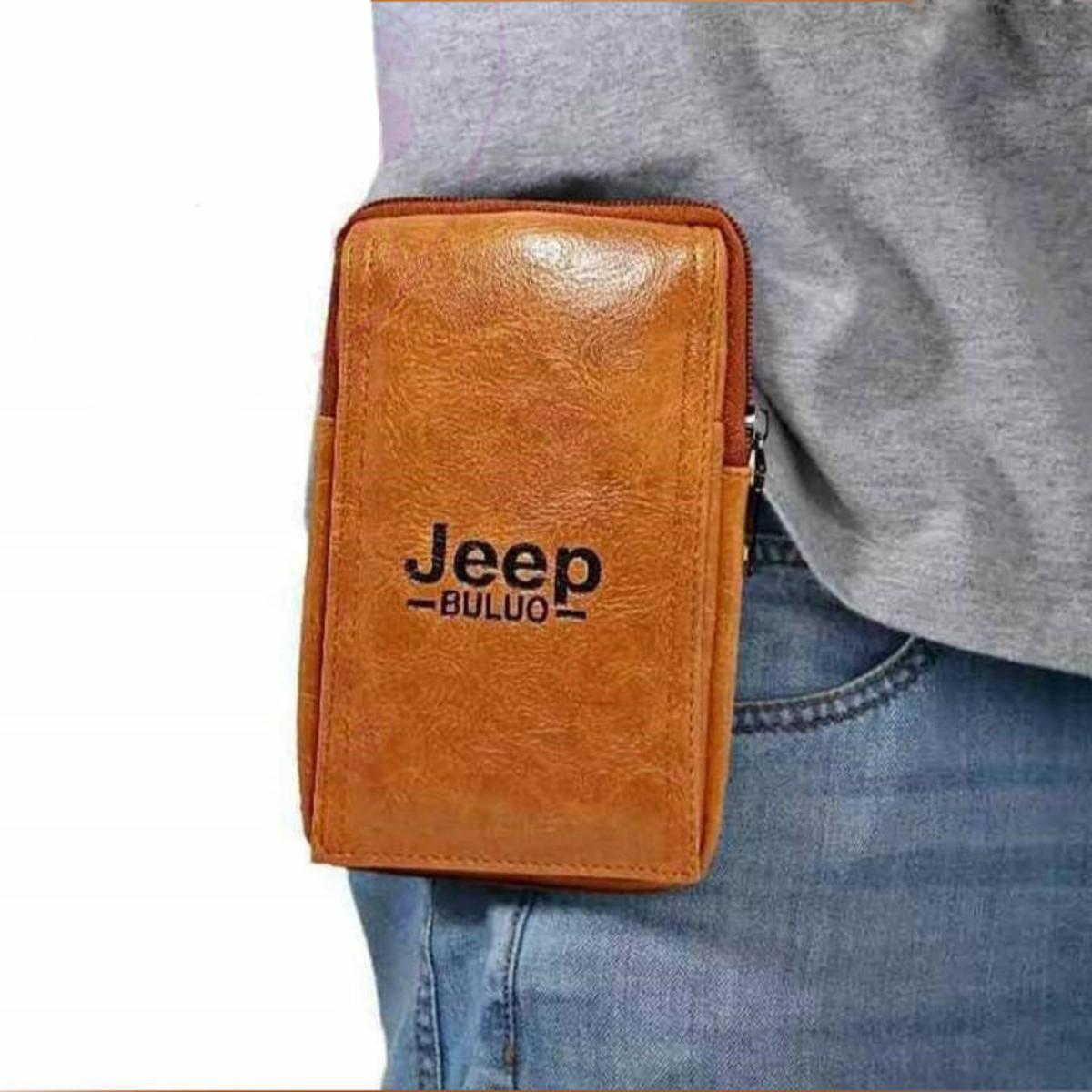 Men Waist Jeep Artificial Leather Bags - Wallet