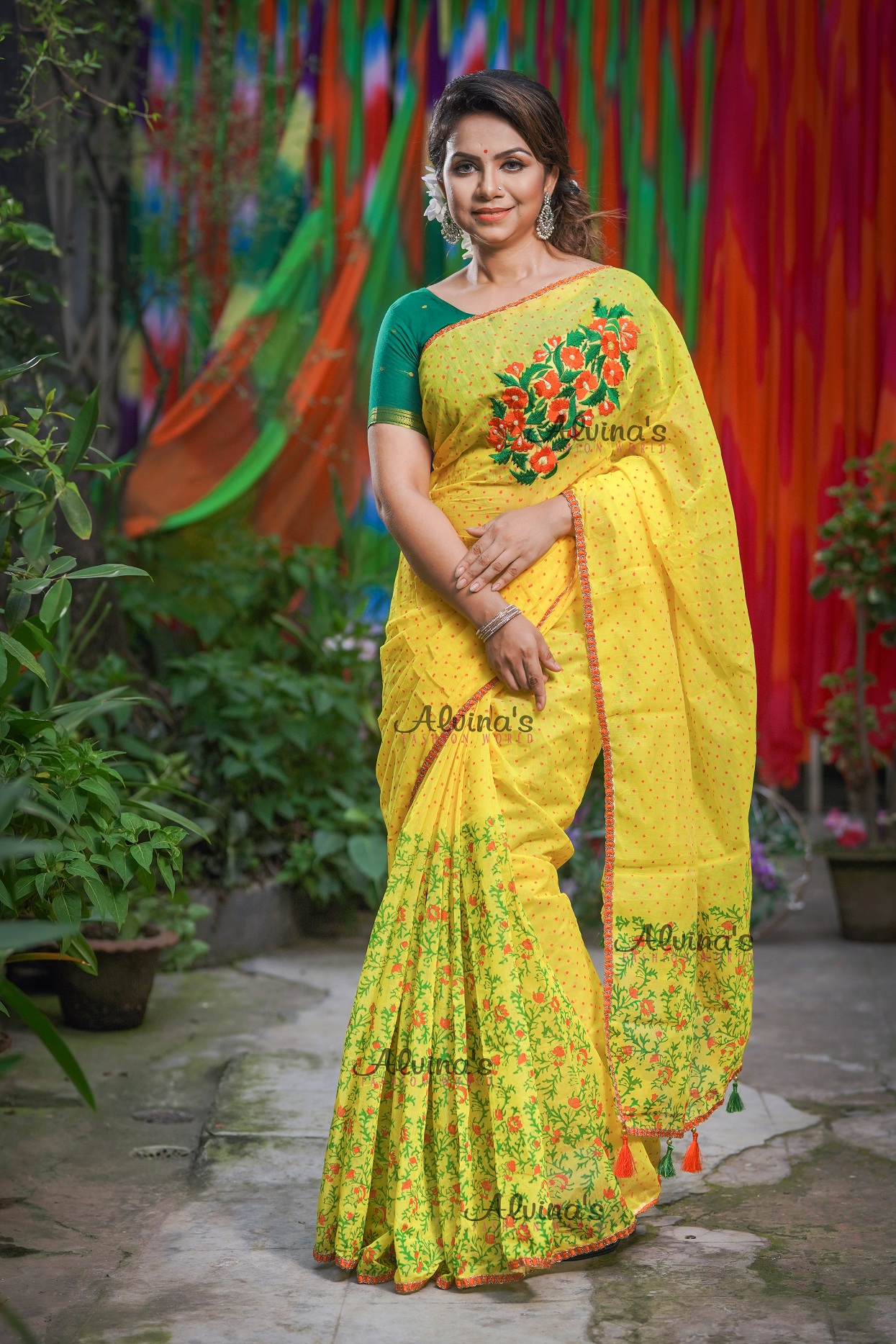 Exclusive Designer Yellow Embroidery Half Silk Saree And Panjabi Combo For Couple Buy Online At Best Prices In Bangladesh Daraz Com