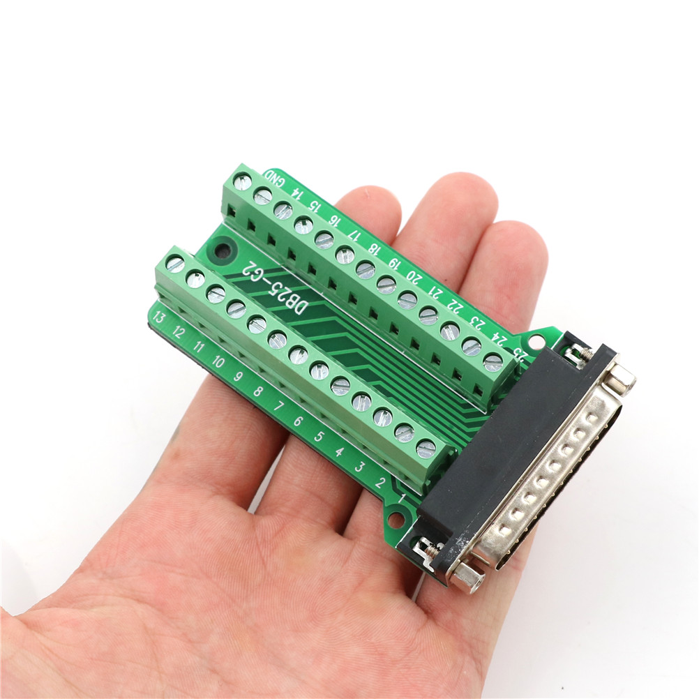 D-SUB DB25 Male 25Pin Plug Breakout Board Terminals Adapter Solderless Connector Encounter. 