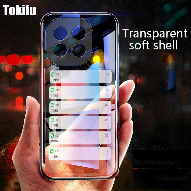Tokifu For IQOO 13 Back Cover Soft Casing Transparent TPU Simple Case Covers