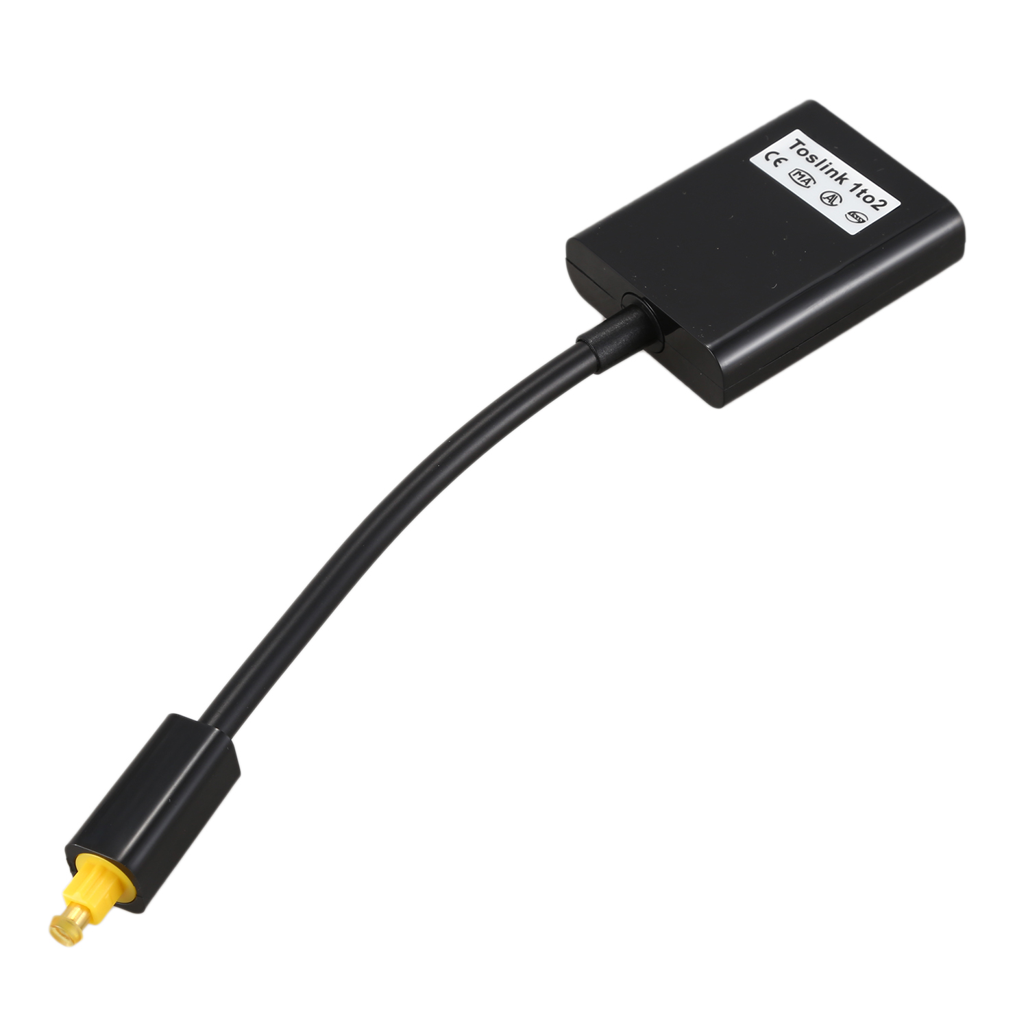 SPDIF Optical Audio Splitter 2 Way Toslink Splitter Adapter Hub. 