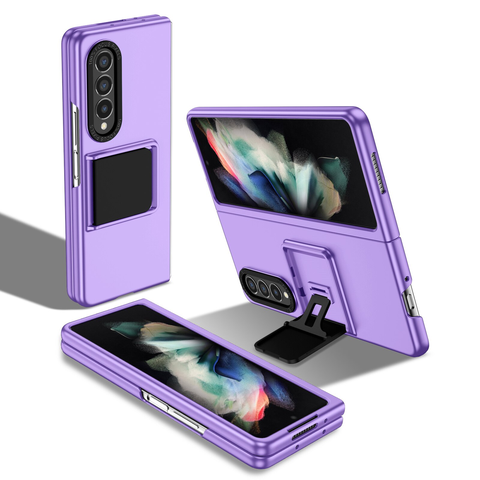 【2023NEW】Anti-Sweat Folding Stand Phone Case for Samsung Galaxy Z Fold 4 Fold4 Fold3 Fold 3 5G Zfold4 Zfold3 Hard PC Shockproof Capa. 