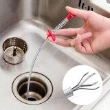 Houseeker 60CM Picking Up Sewer Hair Dredging Device Long Flexible Pick Up Tool 4 Claws Sink Cleaning Tools. 