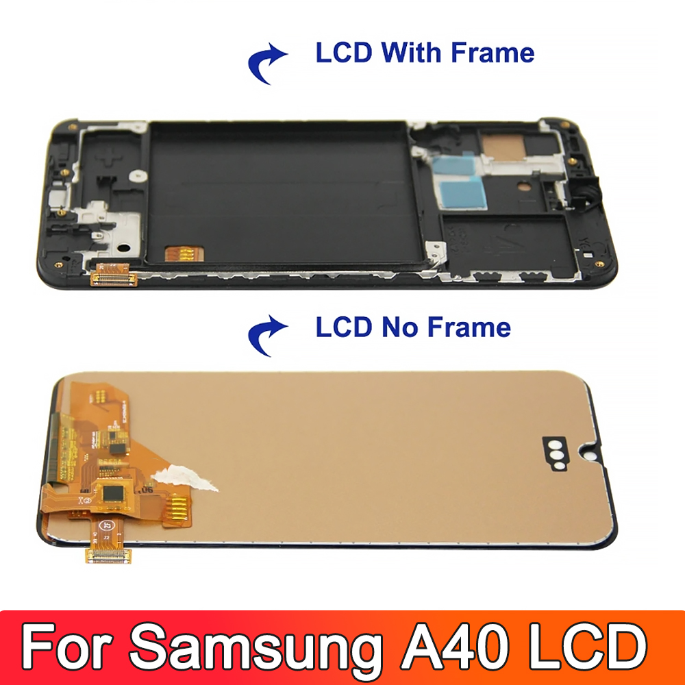 AAA+ Quality Display Screen for Samsung A40 A405 A405F LCD Screen Touch Digitizer Assembly for samsung a40 lcd display. 