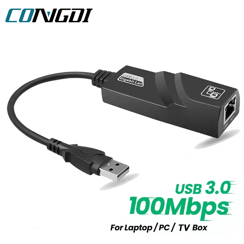 Przewodowy USB 3.0 do Rj45 Lan Ethernet Adapter 100Mbps 3.0 Gigabit Ethernet kabel sieciowy do Xiaomi MiBox Windows10 karta sieciowa