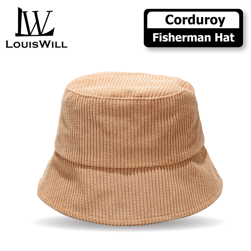 LouisWill Fisherman Hat Corduroy Bucket 