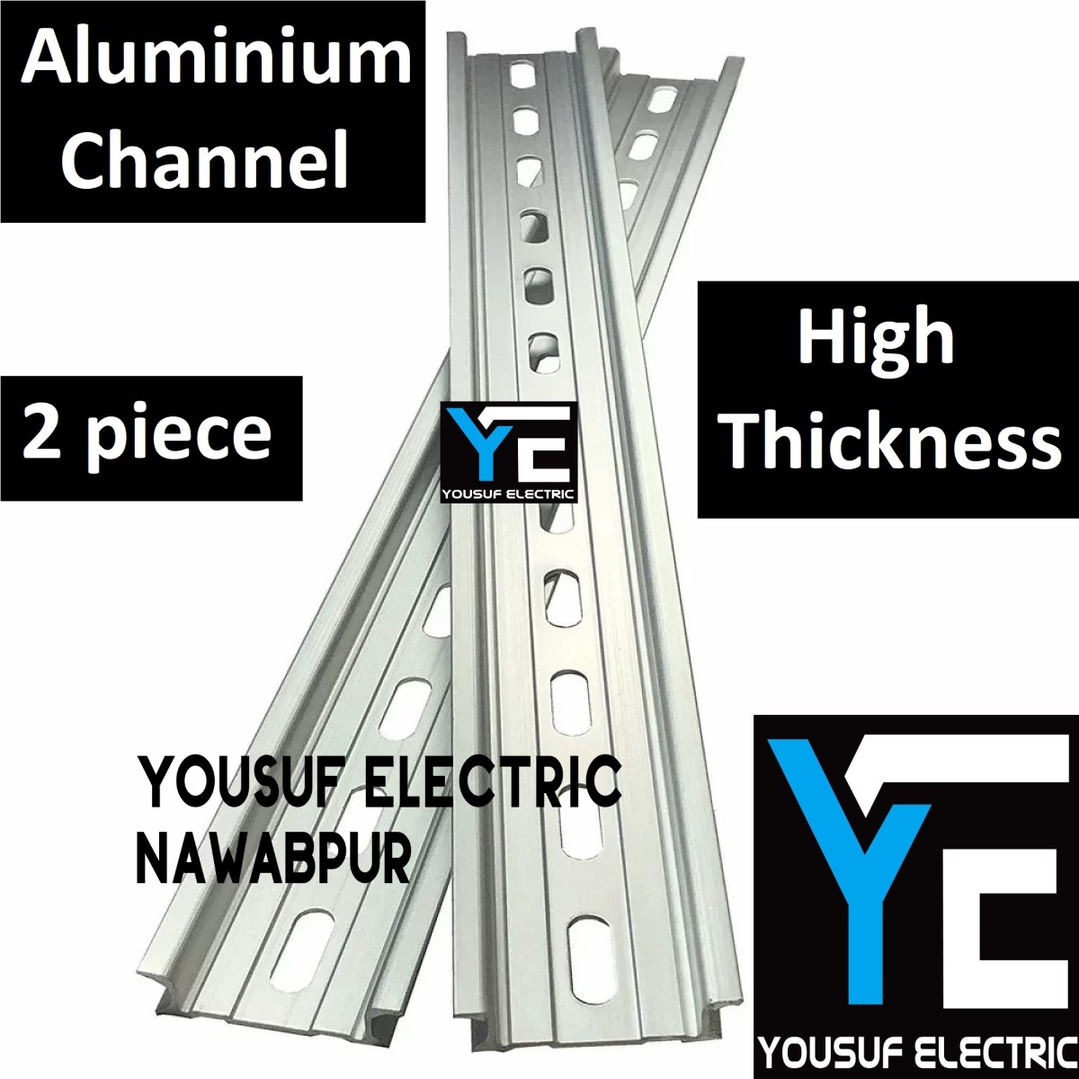 MCB Channel mounting bracket 2 piece pack sp dp tp channel aluminum Din rail channel high grade