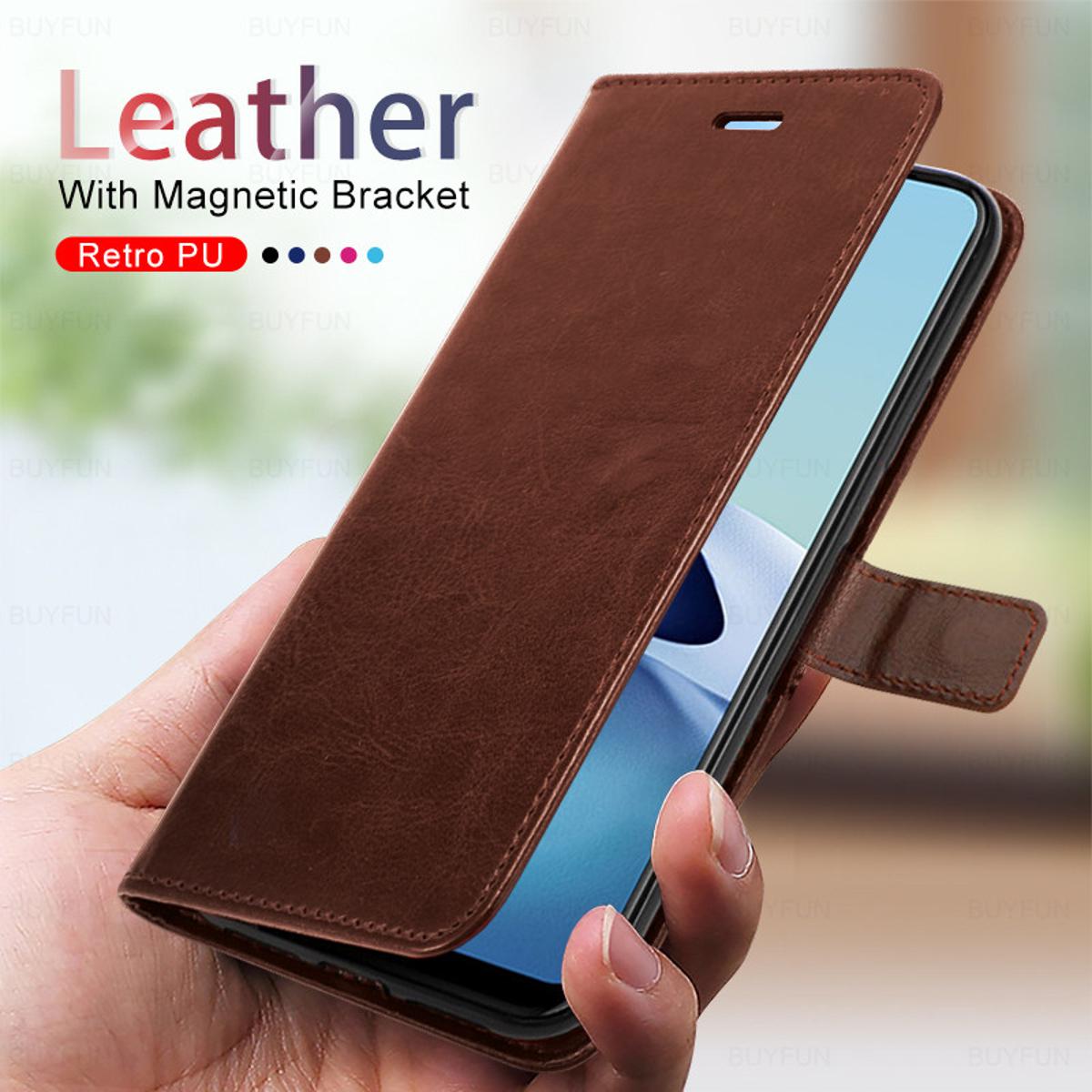 Relaxtoo For Vivo Y20 Y20i Y20s Crazy Horse Pattern Leather Shell Wallet Flip Cover Magnetic Phone Case Leather Case Mobile Phone Safety Protection And Shock Resistance