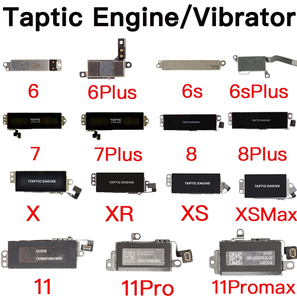 Taptic Engine For iPhone 6 6s 7 7P 8 Plus X XR XS Max 11 Pro Max Motor Flex Cable Repair Replacement