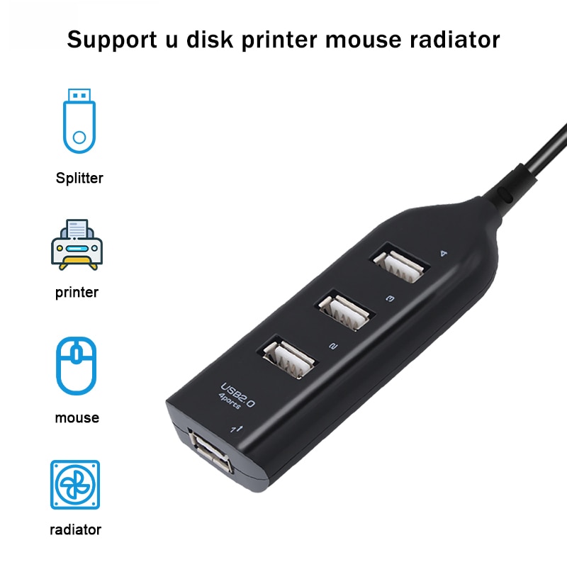 【VisioN Shop】USB Hub 2.0 Hub 4 Hub USB Splitter Hub Multiple Expander 2.0 USB Hub for Desktop Laptop PC Computer Accessories. 