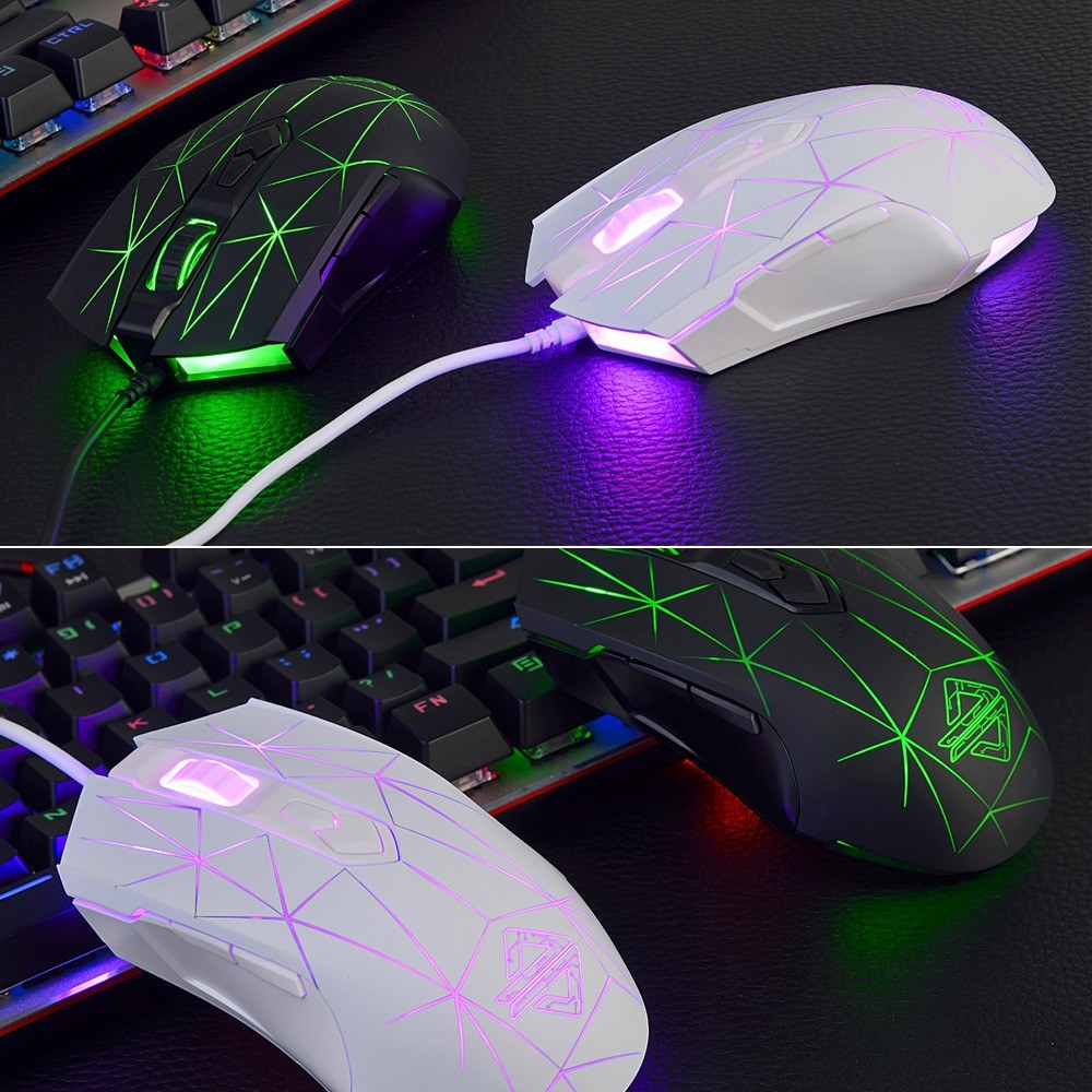 Ajazz AJ52 RGB Gaming Mouse 7-speed DPI - white 1. 