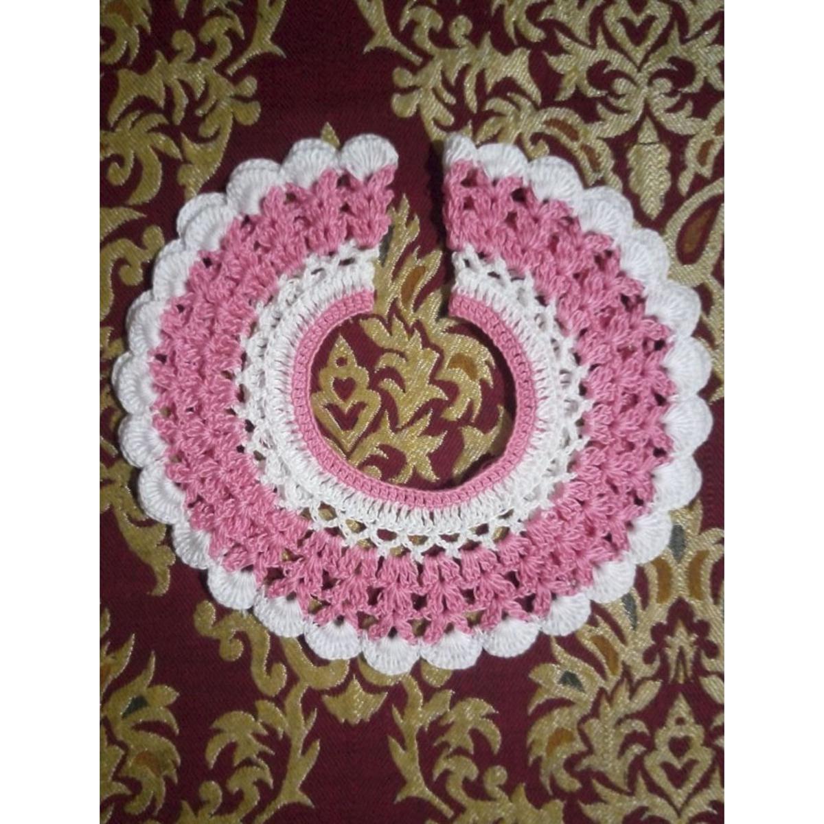Kushikata design throat 1 pitch. (Include Gift- 5 Items). Another design of pink and white color is the throat. For older girls/women from 5 years.