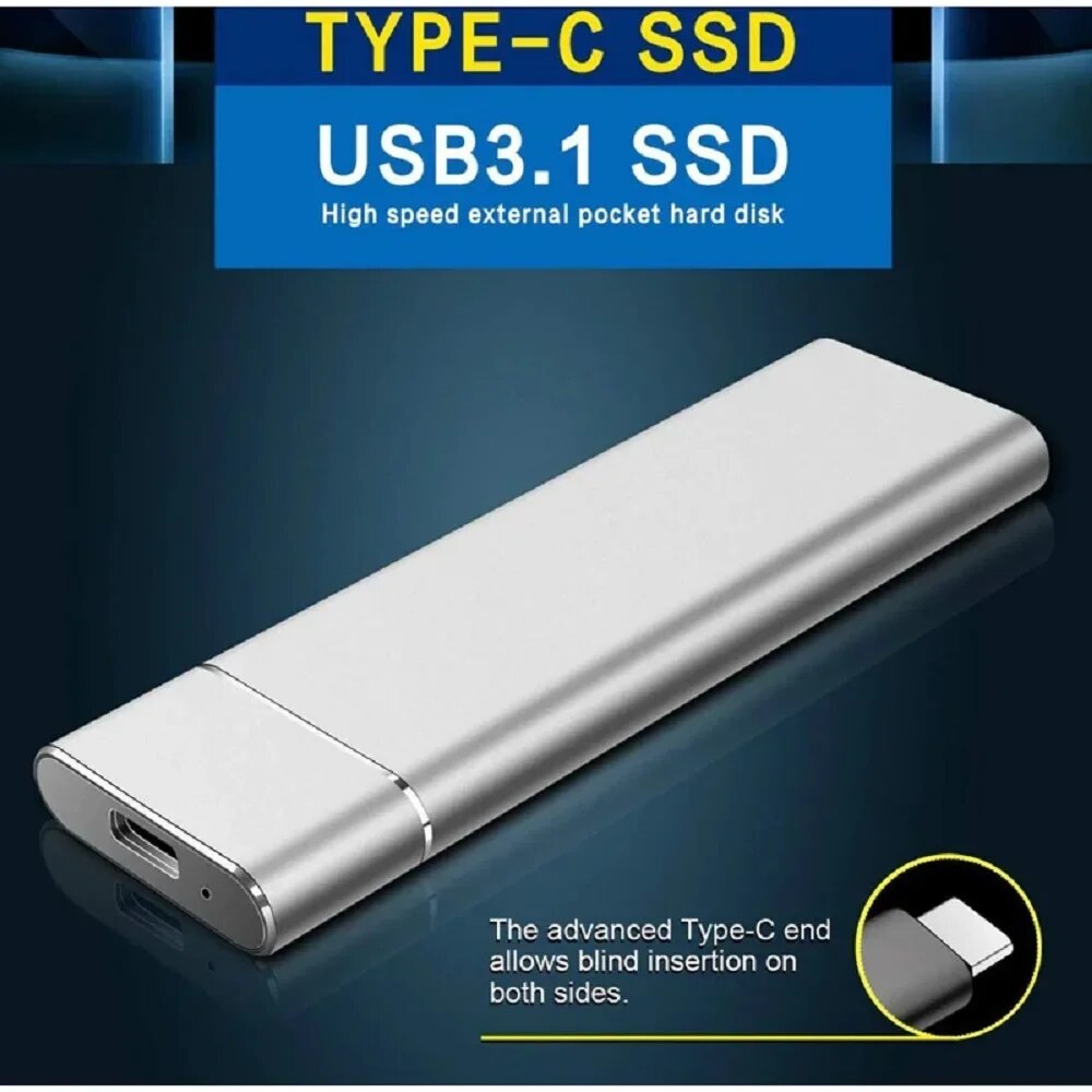 Original 1TB External Hard Drive Portable 2TB Solid-State Drive USB3.1 High Speed Mini Hard Disk for Laptop/desktop/mac/phone. 