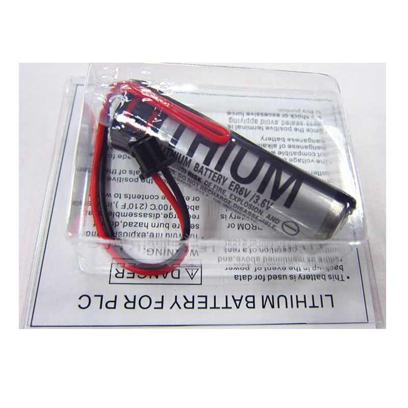 TOSHIBA ER6V/3.6V 2400mAh Non-Rechargeable PLC/CNC Ultra Lithium Battery with Brown plug - 1 Piece. 