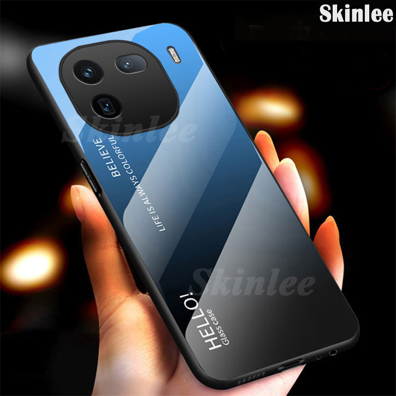 Phone case For VIVO IQOO 12 Pro Back cover Gradient Tempered Glass Protector Mirror Hard Cover For Vivo iqoo12 Pro Cover cases