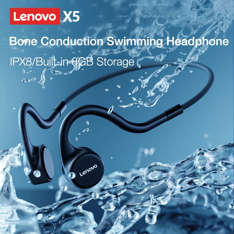 Lenovo Bone Conduction Earphones X3 Pro Simple Operation Easy to Grasp Headset High Quality Earbuds Suitable for Ear Canal. 