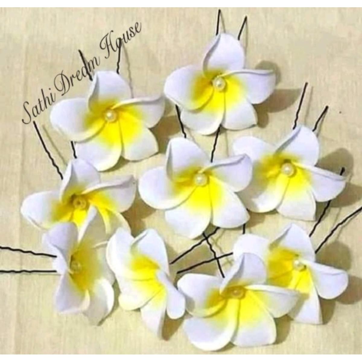 Artificial flower hair clips-6pis