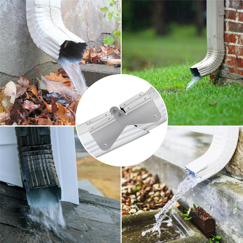 6Pcs Stainless Steel Gutter Extension Hinge Gutter Extension Can Easy Installation. 