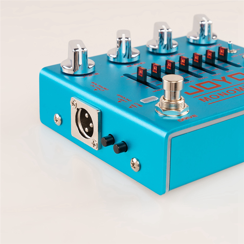JOYO R-26 MONOMYTH Bass Preamp Effect Pedal Overdrive Channel With 6 Band-Graphic EQ Offers Real Amplifier Simulation Tone Easy To Use Blue. 