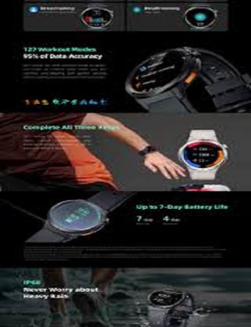 Qcy Active GX Amoled Display Bluetooth Calling Smartwatch. 