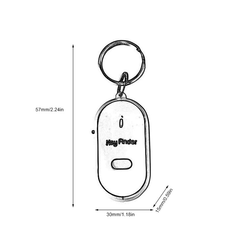 Portable Size Anti-lost Whistle Key Finder Flashing Beeping Alarm Reminder. 