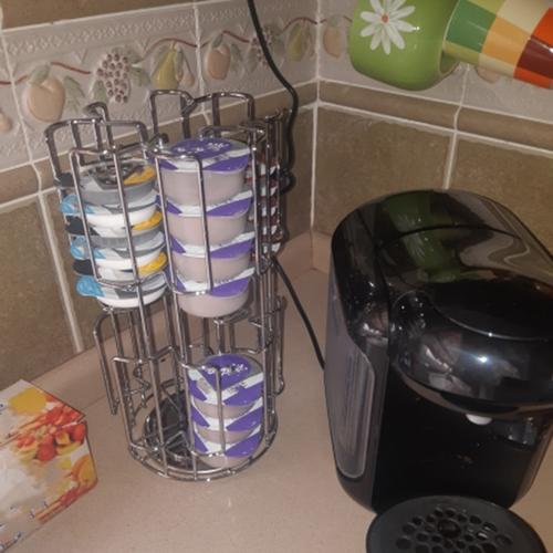 Promotion! Simple Style Rotating Capsule Coffee Pods Holder Storage Rack For 64 Tassimo Capsules|Coffeeware Sets. 