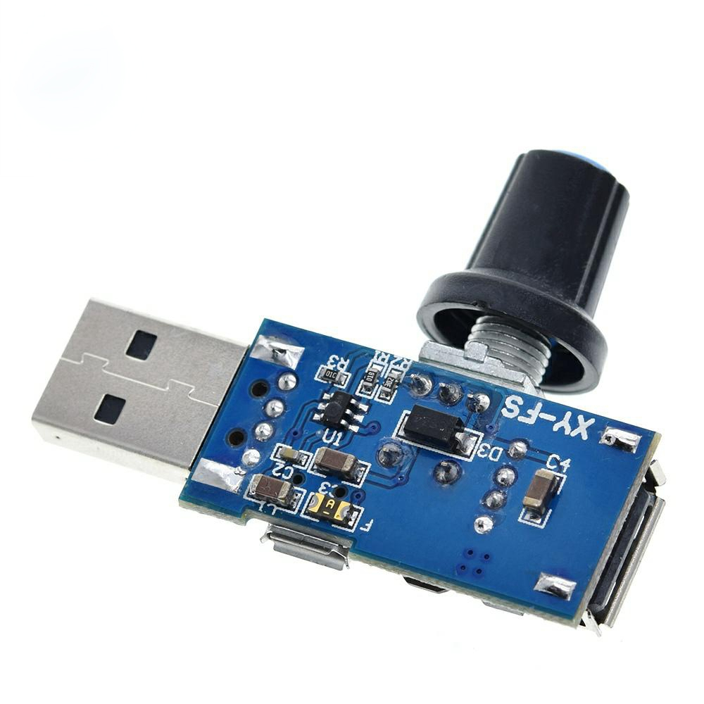 DC 4V-12V 5W XY-FS USB Fan Stepless Governor USB Fan Speed Controller Multi-Gear Auxiliary Cooling Tool Switch- DC. 