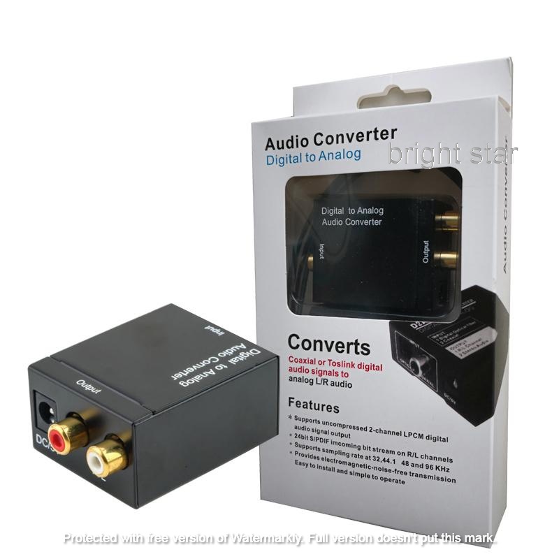 Protable 3.5mm AUX Jack Coaxial Optical Digital Fiber to Analog Audio Converter Optical Coax AUX RCA L/R Converter SPDIF Digital Audio Decoder Amplifier. 