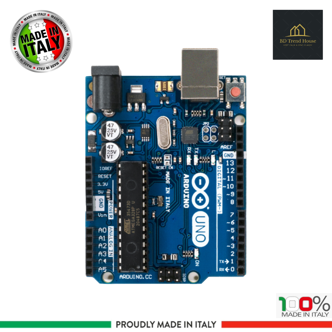 Arduino Uno R3 (Made in ITALY). 