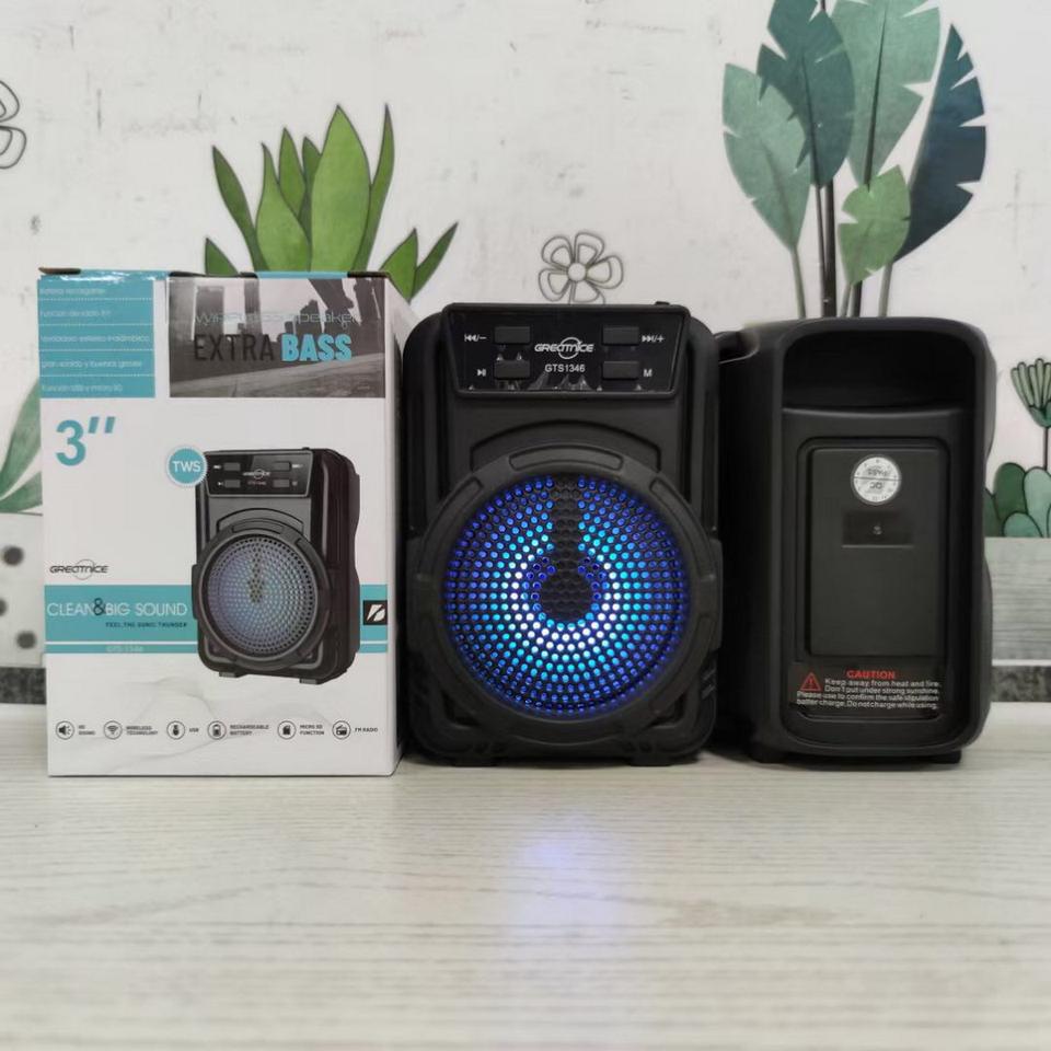 GTS 1346 Wireless Bluetooth Rechargeable Speaker EXTRA BASS Bluetooth speaker Portable Speaker smart speaker. 