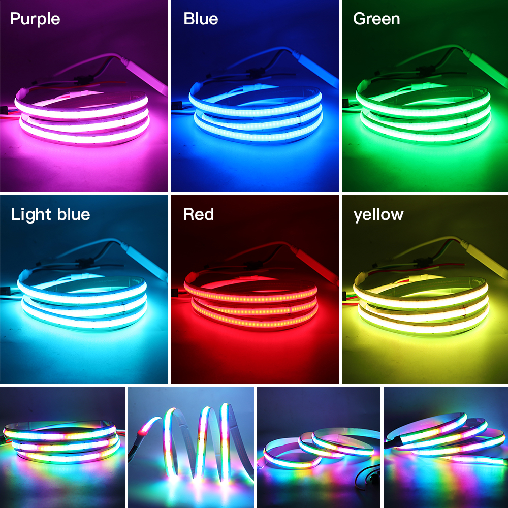 DC 5V USB Bluetooth APP SK6812 RGB COB Strip 332Leds/M TV Background Lamp Dream Color Flexible Ribbon Tape Rope LED Light. 