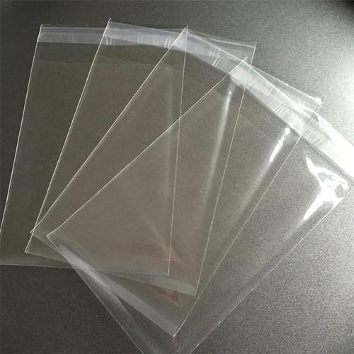 (12" x 16") 50 pcs crystal cellophane poly bag for packaging material with adhesive. 