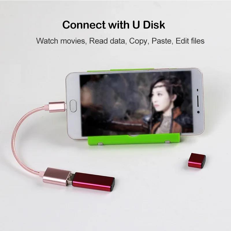 USB Type-C OTG Adapter Cable for Samsung Galaxy S24 S23 S22 Ultra FE USBC Cable OTG Converter for Google Pixel 8a 7a 6 7 8 Pro. 