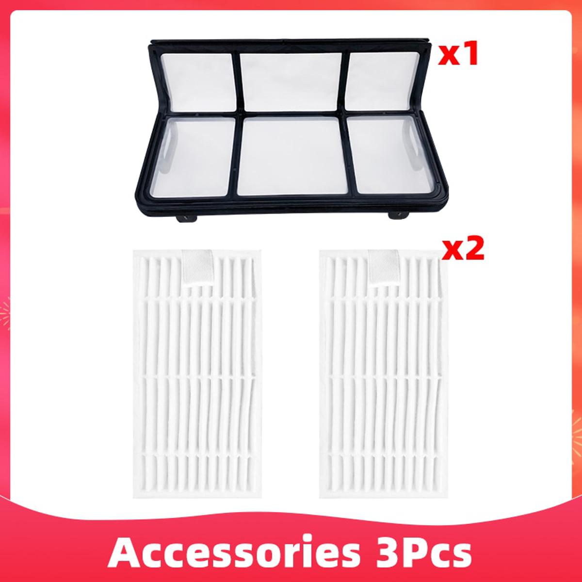 Primary Filter Side Brush Mop Rag Magic Tape Hepa Filter For Chuwi ilife V55 Pro Robot Vacuum Cleaner Replacement Spare Parts-Set 15