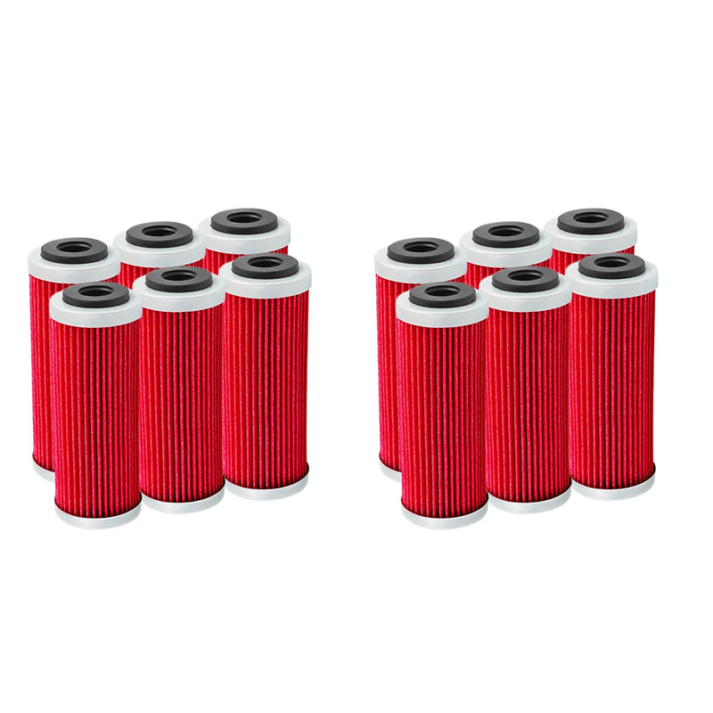 12Pcs Motorcycle Oil Filter for SXF SXS EXC EXC-F EXC-R XCF XCF-W XCW SMR 250 350 400 450 505 530 2007-2020
