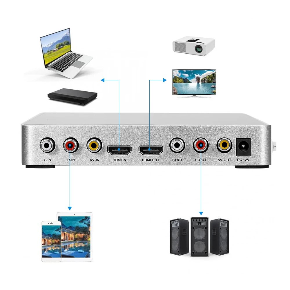 Karaoke Machine Karaoke Sound Mixer Portable Digital Stereo Audio Echo System 4K/2K HDMI Karaoke Amplifier with Dual Microphone. 