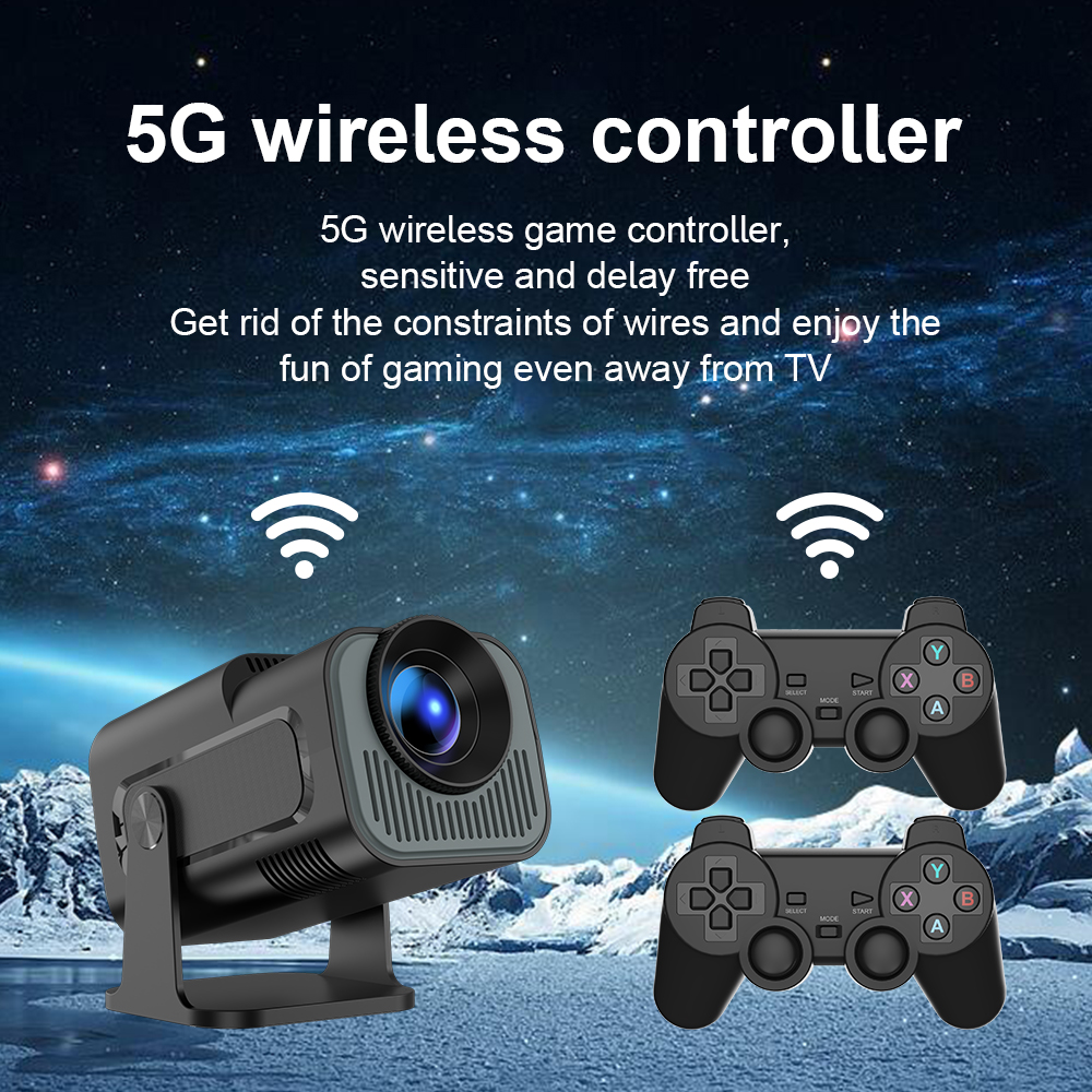 Velec Video Game Console With 4K Android Projector HY320 MINI 2.4G Double Wireless Controller Retro Classic Games 20000+. 