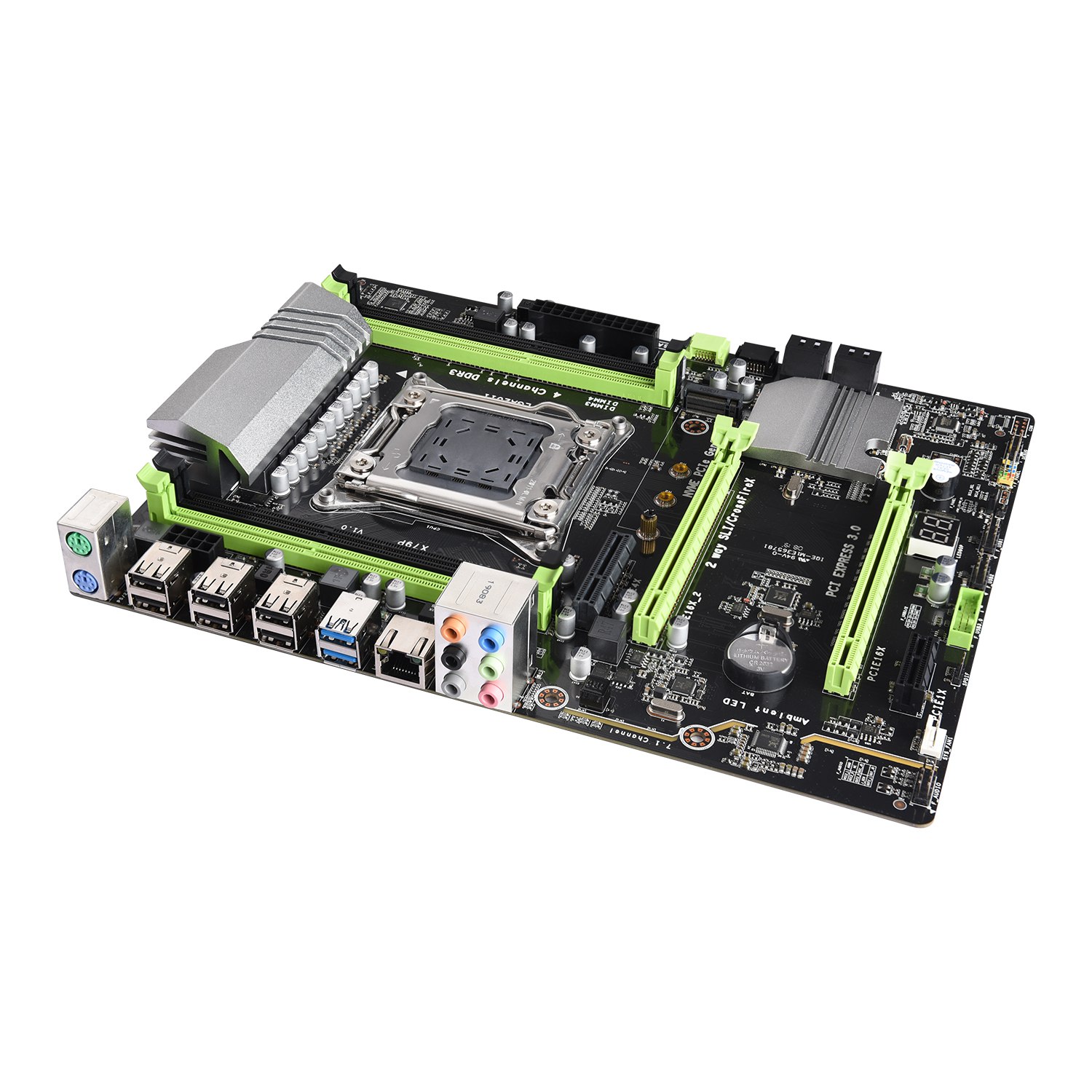 Promotion  X79P Motherboard LGA2011 ATX USB3.0 Sata3 Pci-E NVME M.2 Ssd Support REG ECC Memory And Xeon E5 Processor Mainboard. 