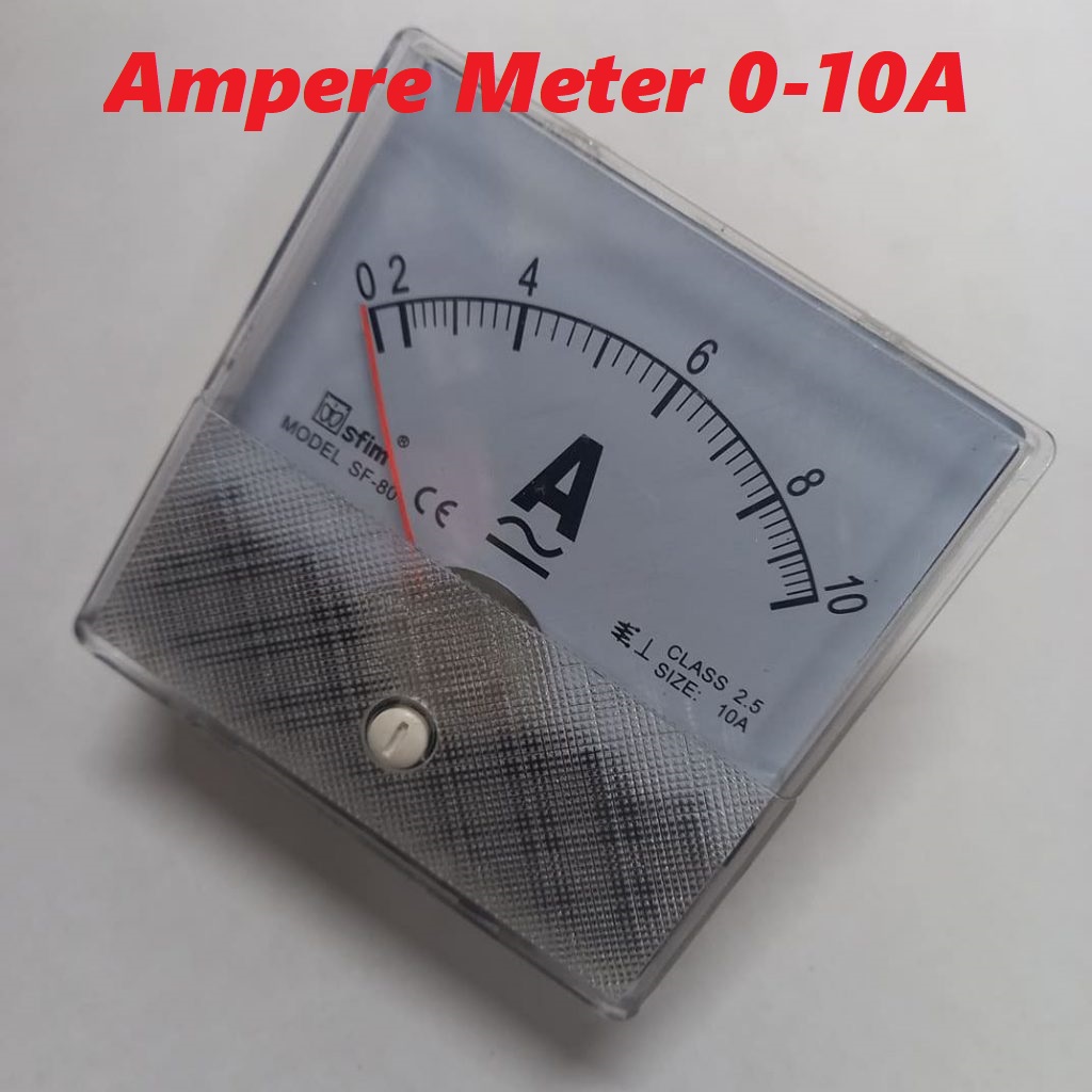 AMP Meter AC Analog Ampere Meter 0-10A Gauge Square Panel Current Amperemeter 10A Analog Panel Ammeter Current Meter SF-80 For AC 220V Line Powerpoints Switches & Savers. 