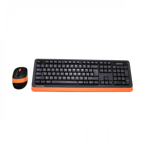 A4 Tech FG1010 Black-Orange Wireless Keyboard & Mouse Combo with Bangla. 