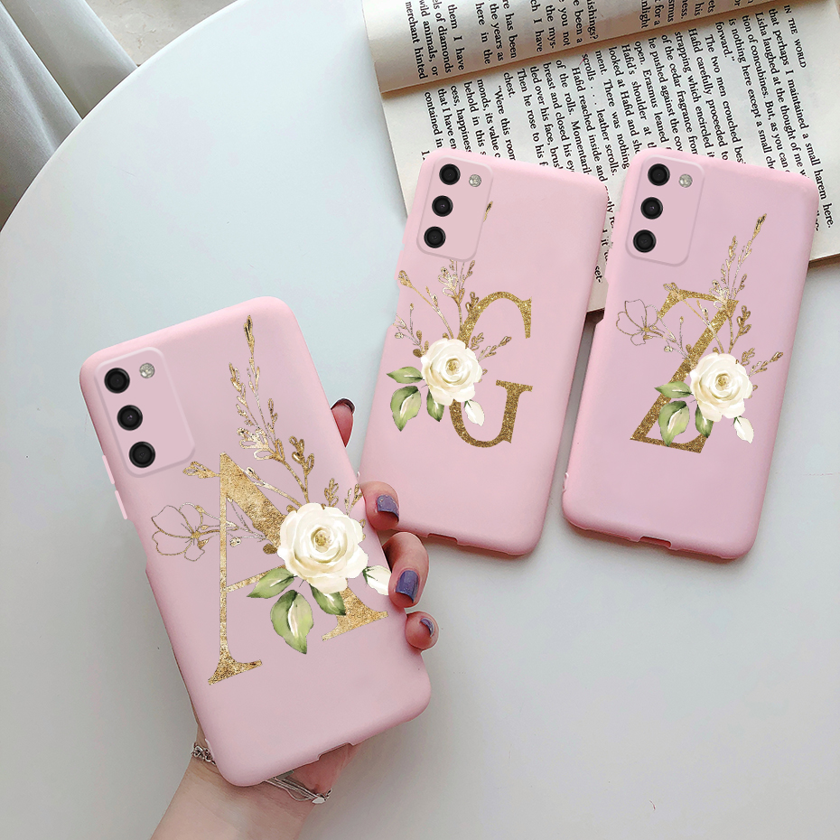For Samsung Galaxy A03s Case SM-A037F Soft Silicone Cute Letters Back Cover For Samsung A03s A 03s 03 s A037F Phone Cases Bumper. 