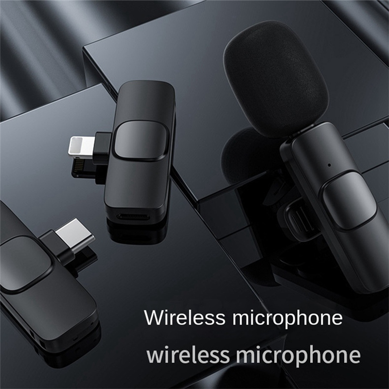 Wireless Lavalier Microphone Portable Audio Video Recording Mini Microphone Fit For Live Gaming Mobile Phone Microphone B. 