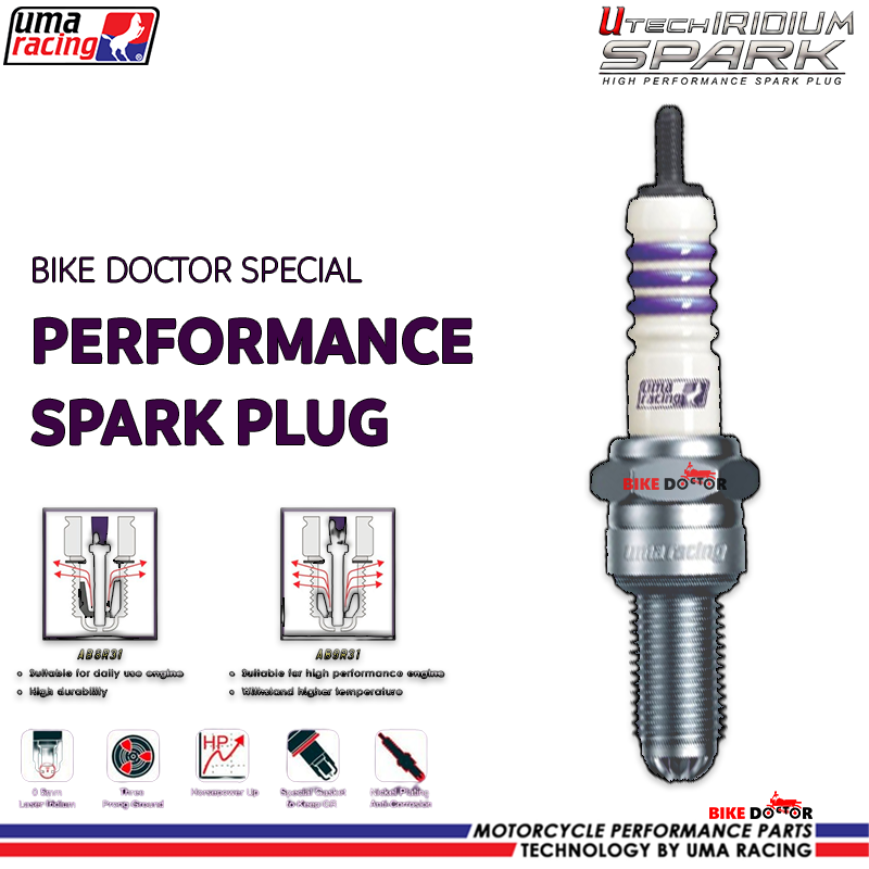 UMA RACING HIGH PERFORMANCE UTECH IRIDIUM SPARK PLUG 1 PIECE