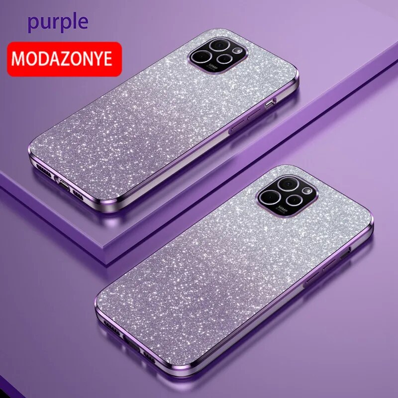 lthmy for Huawei nova Y61 case electroplating colorful soft glitter TPU cellphone cover luxury phone casing