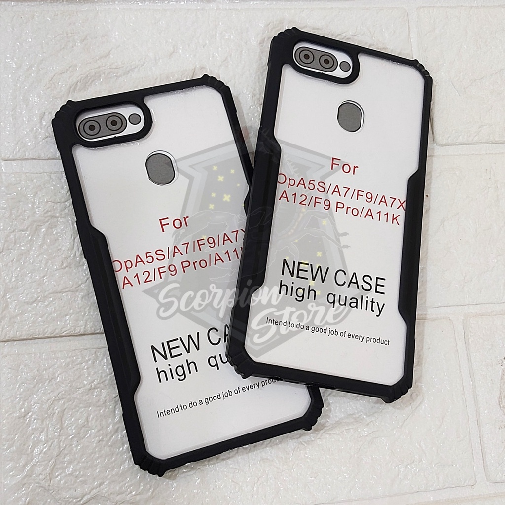 OPPO A5S Xundd Cases Shockproof TPU Bumper Hard Clear Acrylic