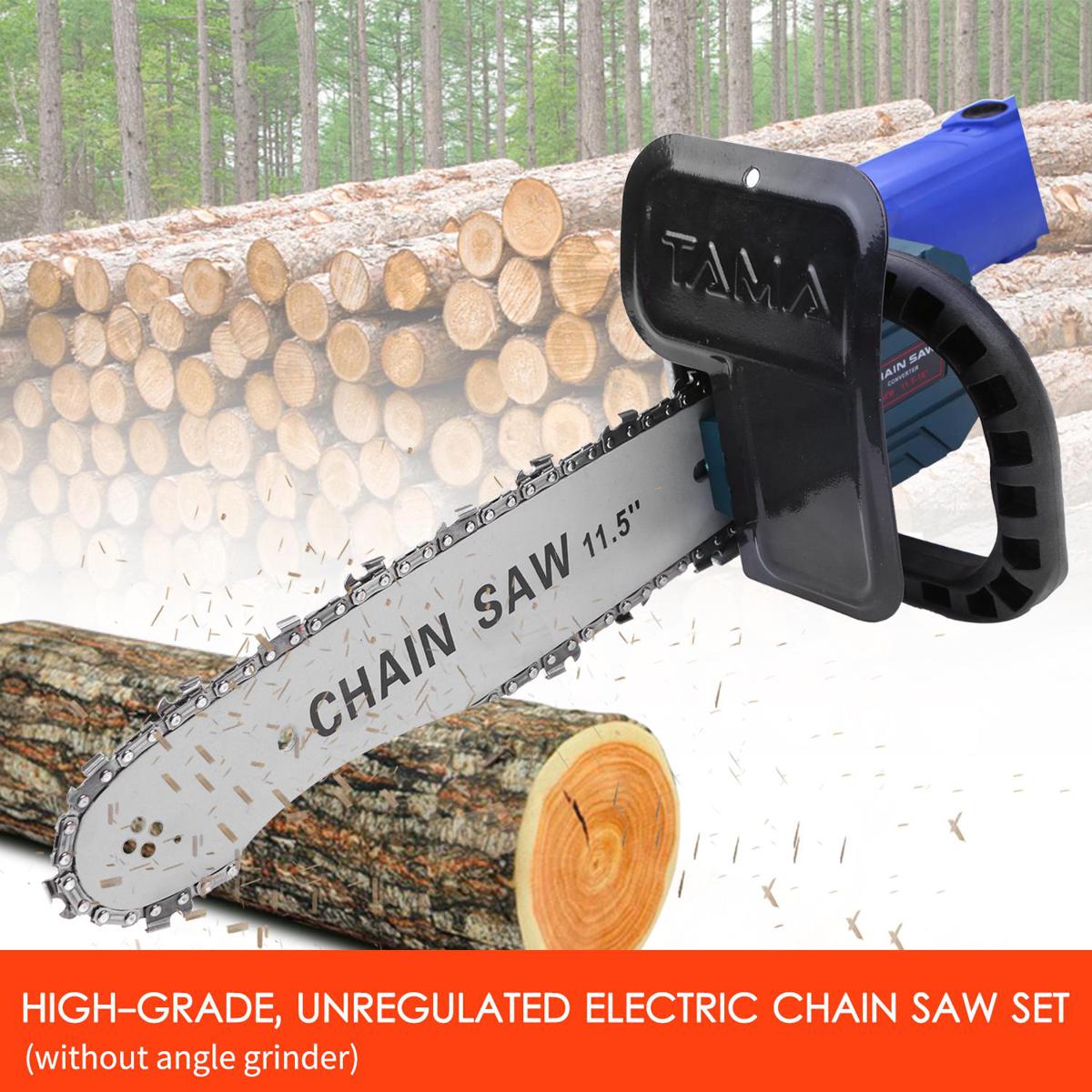 KOGEEK DIY Electric Saw 11.5 Inch Chainsaw Bracket Set Angle Grinder to Chainsaw converter For 100 Angle Grinder with Saw Cover